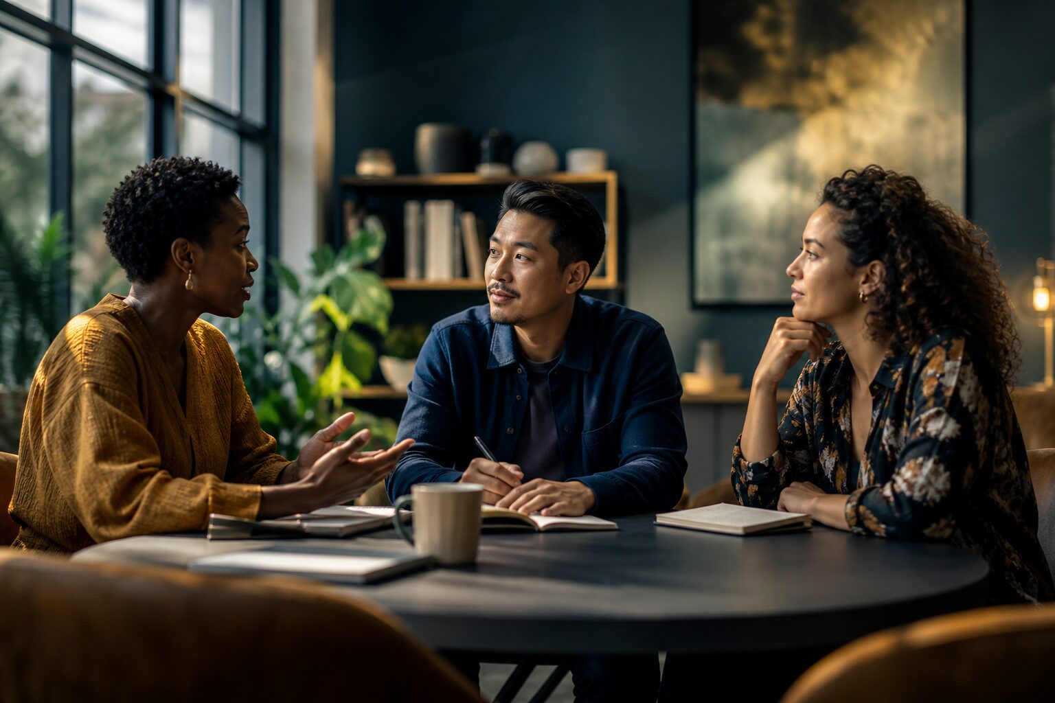 Practitioners in a professional conversation